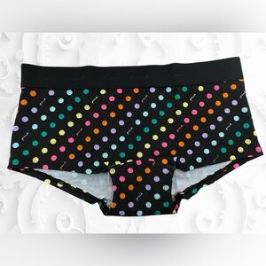 PINK Victoria's Secret Boyshorts with Multicolored Polka Dots